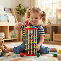 Ball Structure with Hammer Wooden Pound and Tap Bench Developmental