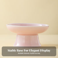 Chinese Design Tea Snack Plate Multi-Purpose Footed Fruit Bowl Decorative
