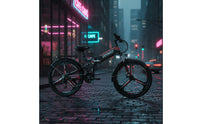 Electric Mountain Bike Foldable Mountain Bike Disc Brakes Power Assist Assist Electric Bike for Rough Terrain, Outdoor, Travel