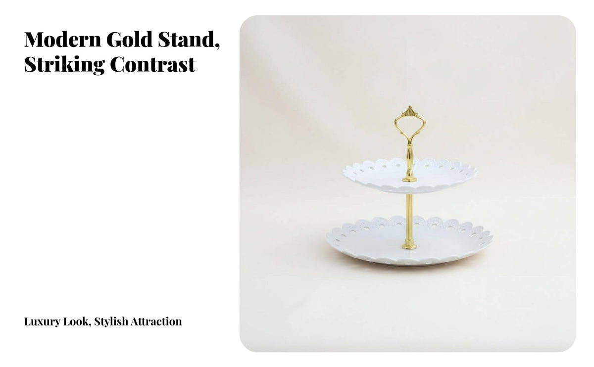 European Design Tiered Fruit Plate Stand Multipurpose Multi-Tier Dessert Stand Decorative for Birthday Party, Afternoon Tea, Wedding