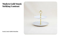 European Design Tiered Fruit Plate Stand Multipurpose Multi-Tier Dessert Stand Decorative for Birthday Party, Afternoon Tea, Wedding