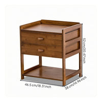 Bedside Cabinet with Open Shelf Walnut-Colored Bedside Cabinet with Shelf Space-Saving Storage Organizer for Bedroom
