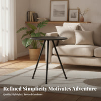 Compact Round Folding Table Space-Saving Adjustable Folding Table Stable for Storage