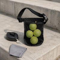 Waist Ball Pouch Bag Lightweight Tennis Ball Bag Zipper Closure Sports Accessory for Golfers