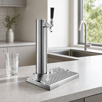 Stainless Steel Beverage Dispenser Unit Polished Metal Beverage Dispenser Unit Perforated