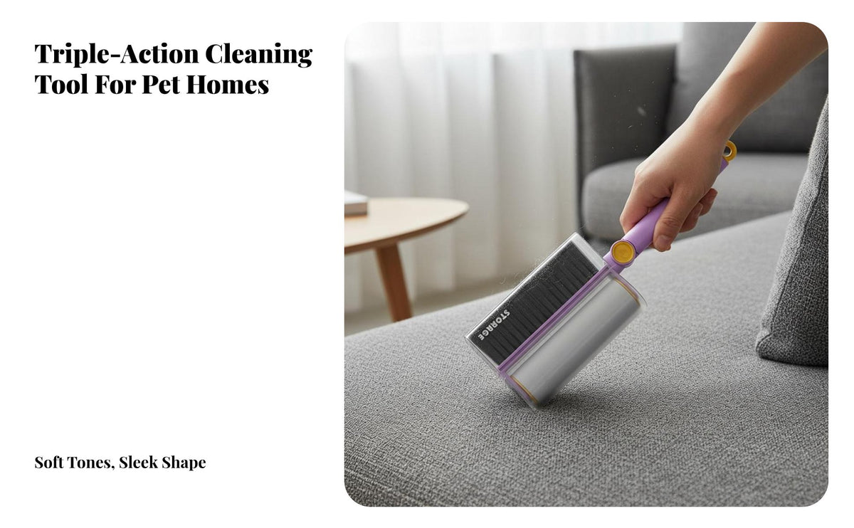 Pet Hair Remover Brush Gentle on Fabrics Pet Hair Removal Tool Effortless Cleaner to Use Sofa and Clothes Cleaning Tool for Dog Owners, Bedding
