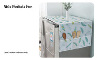 Dustproof Refrigerator Top Cover With Storage Pockets Microwave Oven Top Cover Multi-Functional for Homemakers, Homeowners, Laundry Room