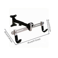 Wall-Mounted Bike Rack Black and Silver Two-Wheeler Wall Hanger Heavy Duty