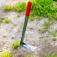 Manganese Steel 2 in 1 Weeding Hoe Sharp Blade Two-in-Single Head Garden Hoe Non-Slip Handle Gardening Tool Welded Construction for Outdoor