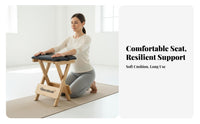 Space Saving Portable Mindful Movement Bench Lightweight Folding Meditation Bench Multi-Functional Foldable Wooden Exercise Stool Long-Lasting Construction for Meditators, Home Gym