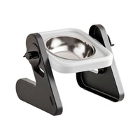 Adjustable Height Elevated Pet Feeder with Stainless Steel Bowl Tilted Elevated Pet Feeder Station Ergonomic Raised Cat Bowl Sturdy for Cats, Small Dogs, Young Dogs, Indoor, Kitchen