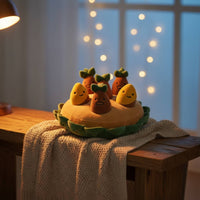 Sweet Potato Soft Toy Funny Design Hide and Seek Dog Toy Mental Animal Plaything for Home