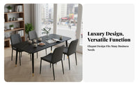 Restaurant Booth and Table Set Light Luxury Design Dining Table and Chair Set Comfortable Seating Upholstered Restaurant Chair for Taverns, Cafes
