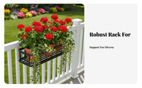 Space-Saving Railing Planter Box Easy Installation Plant Stand long-lasting Hanging Shelf adaptable for Gardeners, Apartment Dwellers, Homeowners, Balcony, casement Sill, Fence, Patio
