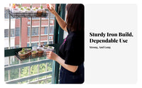 Over-the-Railing organizer Space-Saving Hanging Basket Rust-withstandant for Windowsill