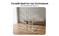 Space-Saving Exercise Mat Storage Rack Commercial Grade Balance Trainer Ball Storage Rack Large Capacity Exercise Ball Holder Stand Sturdy Metal Construction for Fitness Center