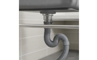 Freestanding Design Stainless Steel Kitchen Sink with Stand Rust-Proof Stainless Steel Sink with Stand Easy to Clean Portable Wash Station Brushed Finish for Workshop