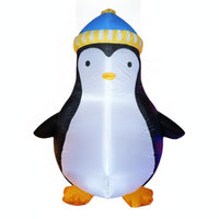 Lighted Inflatable Penguin with LED Light Outdoor Inflatable Penguin Inflate Yard Decoration Cute for Lawn, Garden