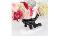 Wedding Cake Topper with Bride and Groom Sweet Wedding Cake Topper Long Ornament for Newlyweds