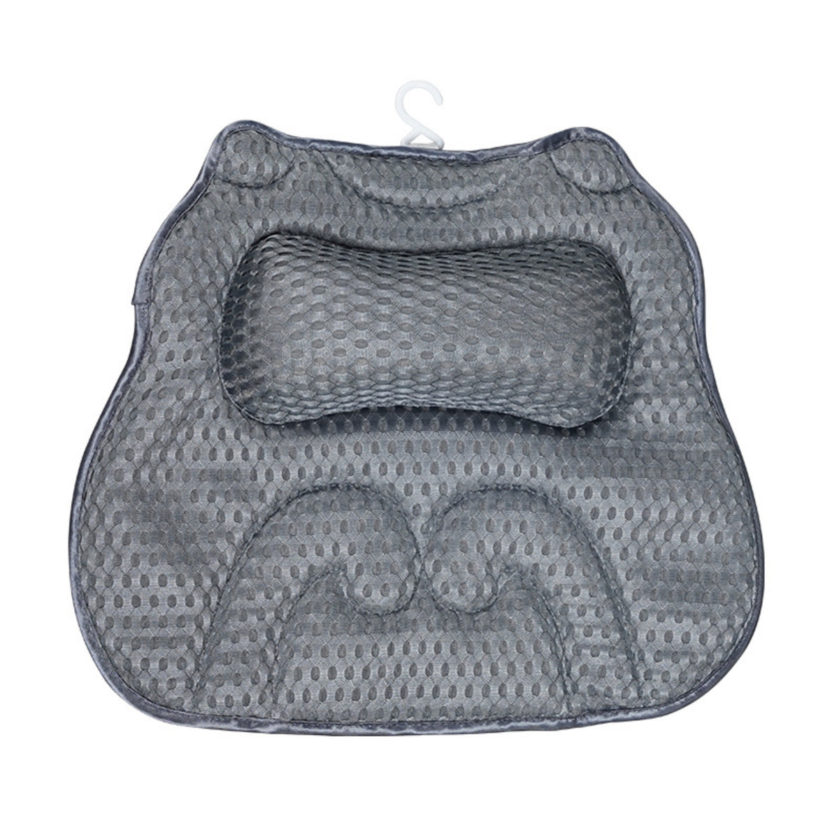 Supportive Cat Bath Pillow Mesh Bath Pillow with Hook Breathable Quick-Drying for Adults, Home Spa