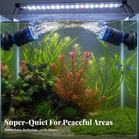 Double Head Aquarium Pump Quiet Aquarium Water Circulator Pump Freshwater and Saltwater Use Submersible Water Circulator for Marine Aquariums