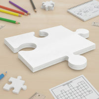 24 Pieces Customizable Blank Cardboard Puzzle Write-on Blank Jigsaw Puzzle White Creative for Crafters, Kids, Art Projects, Classroom Crafts, Birthday Parties