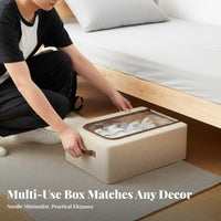 Transparent Shoe Container Space-Saving Organizer Box Stackable for Under Bed