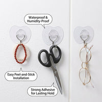Stainless Steel Adhesive Hooks No Drill Wall Hooks for , Heavy Duty Sticky Hooks for Home Organization, Utility Hooks for Apartment Decor
