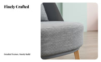 Upholstered Contoured Seat Comfortable Seating Accent Chair High-Density Foam Padding Versatile Placement for Bedroom