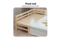Safe & Sturdy Toddler Bed with Guardrail Reinforced Slats Toddler Bed with Guardrails Finish Bedside Co-Sleeper Timeless Design for Toddlers, Infants, Parents, Nursery, Bedroom