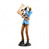 Musician Figurine Artistic Musician Statue with Artfully Shaped Sculpture for Jazz Fans, Living Room, Bookshelf