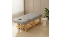 Massage Table with Storage Shelf Professional Spa Bed with Shelves Comfortable Stationary Massage Table for Masseuses, Estheticians, Salon