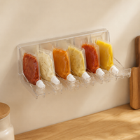 Clear Condiment Rack Wall-Mounted Gap Storage Kitchen Storage Stove Area Spice Rack