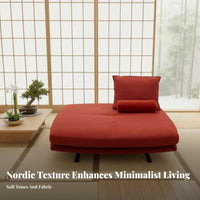 double-purposeUse Backless Double-Sided Sofa Space-Saving Upholstered Seating Minimalist Design Daybed Creative idea for Apartment Dwellers, Homeowners, Living Room, Bedroom, Lounge Area, Entryway