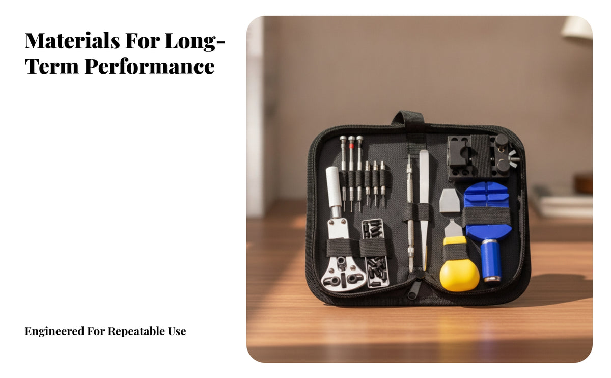 Complete Watch Repair Tool Kit | Organized Interior Layout, Watch Repair Kit, for Replacement
