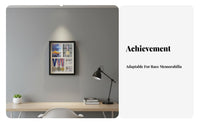 Long-Distance Medal Frame Wall-Mounted Medal Display Frame Showcase Achievements Sports Award Display Case for Athletes, Runners, Home, Living Room