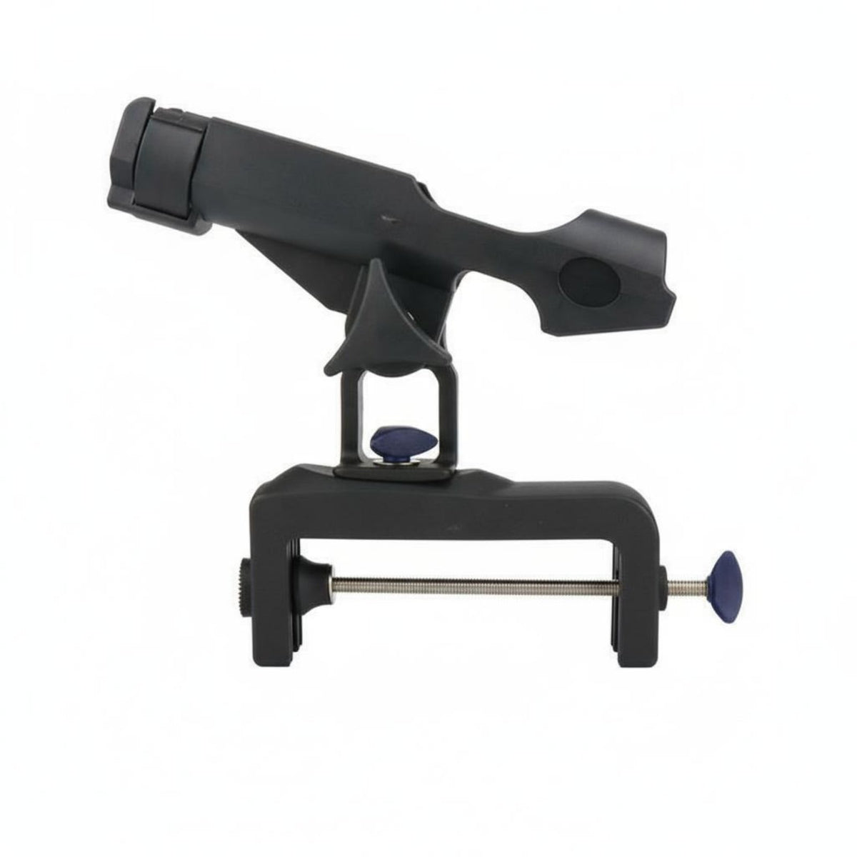 Clamp-on Fishing Rod Holder Large Clamping Range Rail Mount Rod Bracket 360 Degree Rail Mount Pole Holder Resistant