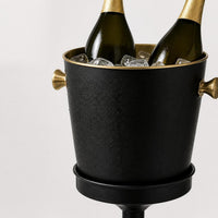 Thickened Stainless Steel Freestanding Ice Bucket with Stand for Bar and Home Decor