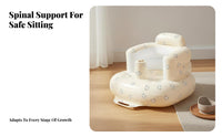 Ergonomic Inflatable Baby Sofa Skin-Friendly Material Baby Learn to Sit Chair Non-Slip Bottom Infant Learn to Sit Chair Portable for Infants, Toddlers, Parents, Feeding Time, Playroom, Living Room, Travel