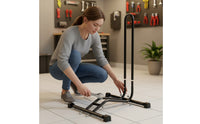 Freestanding L-Shaped Bike Stand Stable Floor Bike Stand Sturdy Portable for Garage