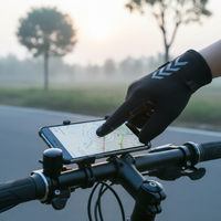 Men's Cycling Warm Gloves Touchscreen Waterproof Windproof Thermal Fleece with Zipper