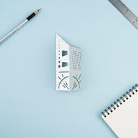 Multi-Function Scribing Ruler High Precision 45 90 Degree Layout Tool Clear Scale Aluminum Alloy L-Shaped Ruler for Carpenters, DIY Enthusiasts