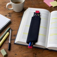 Cartoon Silicone Pencil Case with Bookmark for Students, Portable Storage Pouch