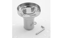 Mirror Polished Stainless Steel Deck Fill Cap Waterproof Boat Water Fill Port Easy to Install Boat Deck Cap with Retaining Chain for RV Owners