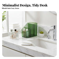 Desktop Makeup Organizer Easy to Clean Clear Plastic Organizer Space-Saving