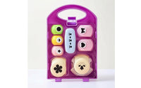 Paper Craft Tool Kit with Container Shape Stamper Set with Storage Case Easy to Use Paper Hole Punch Set for Students, Card Making