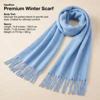 Plaid Scarf for Women Winter, Mohair Long Shawl Wrap Weather, Oversized Thick Warm Scarves, Soft Accessory