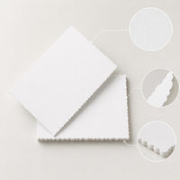 Dutch White Cardstock 250g Lace Edge Blank Postcards for Rubber Stamps 15x10cm