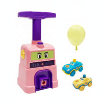 STEM Balloon Powered Car with Launcher Battery-Battery-Not-Required Balloon Launcher Toy Set Interactive Air-Powered Car Toy Manual for Preschoolers