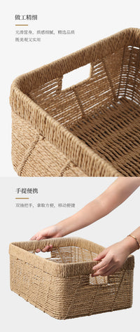 Woven Storage Basket for Snacks, Laundry, and Desktop Organization